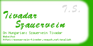 tivadar szauervein business card
